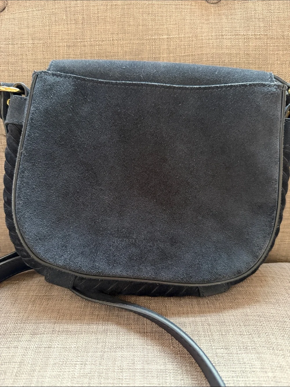 Jenni Kayne Classic Suede Crossbody Navy